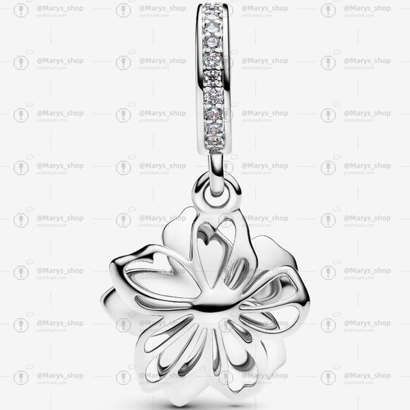 Pandora Blue Blossom Dangle Charm - Picture 2 of 5